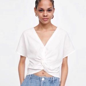 Zara knot front top
